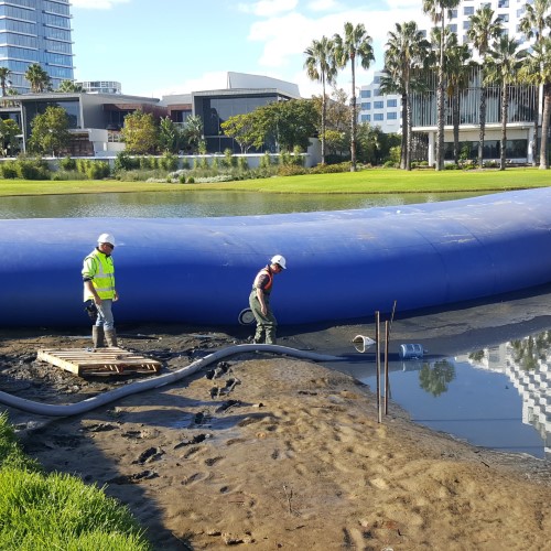 LTTARP Blue PVC Tarpaulin for Inflatable Flood Barrier Application (26) (Custom)