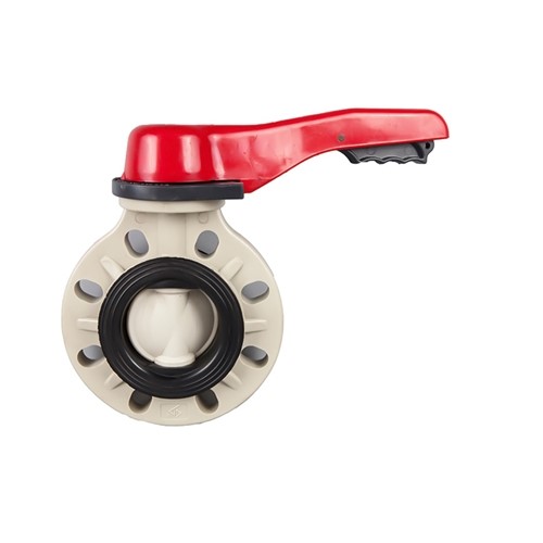 Plastic Butterfly Valves 6 PPH BUTTERFLY VALVE with hand LEVER and lock (Custom)